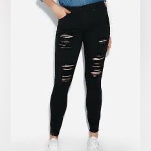 Size 4 short Express ripped Jean leggings